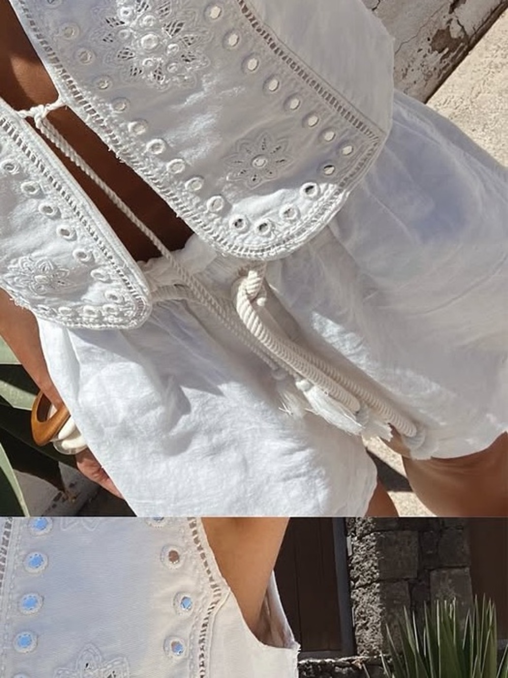NWT ZARA White Linen Cotton High Waisted Drawtsring Summer Short